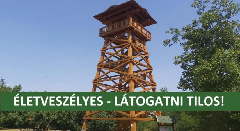 Életveszélyessé vált, ezért lezárják és elbontják a népszerű kilátót