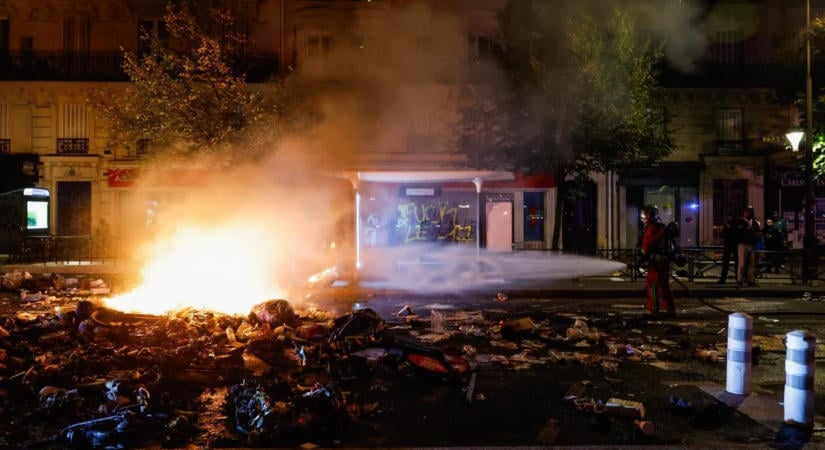 Több francia nagyvárosban rendeltek el kijárási korlátozást a hétvégi fosztogatások után