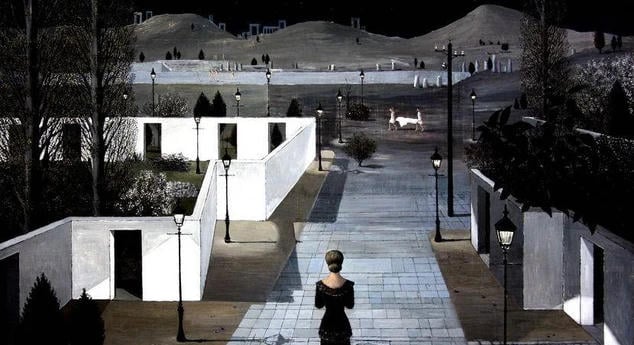 Röntgennel találtak rejtett részleteket Paul Delvaux szürrealista festményén