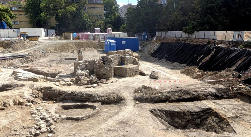 Meghökkentő méretű római kori épület romjai kerültek elő az egykori Óbudai Szeszgyár területén
