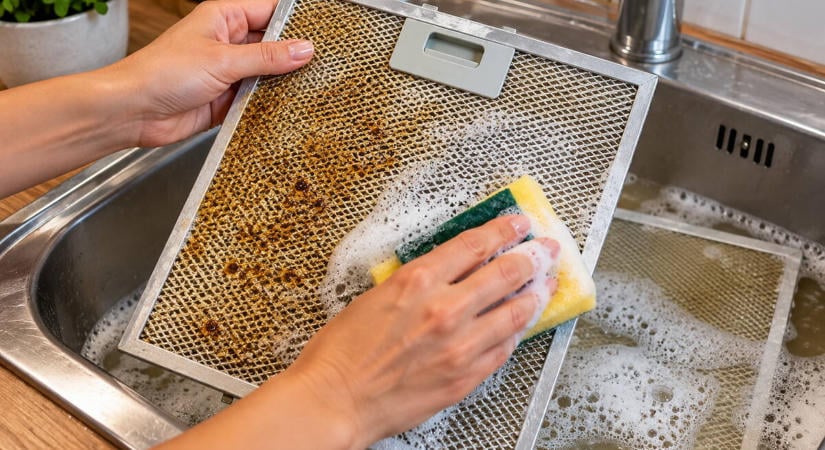 Így tisztítsd ki ősszel a páraelszívó zsírszűrőjét kézzel és mosogatógéppel