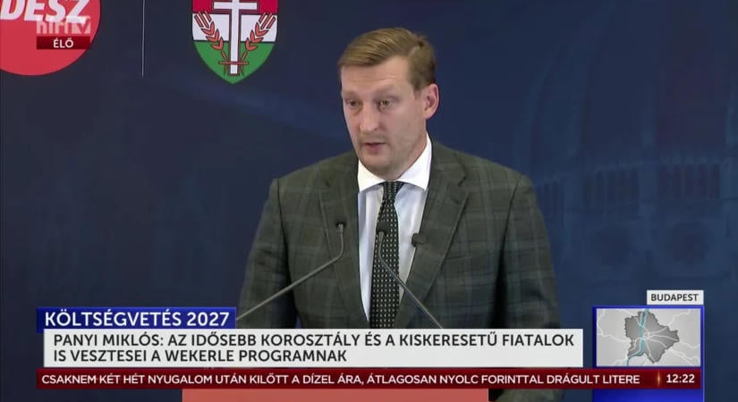 Panyi Miklós a Tisza-kormány költségvetésének veszteseiről tartott sajtótájékoztatót