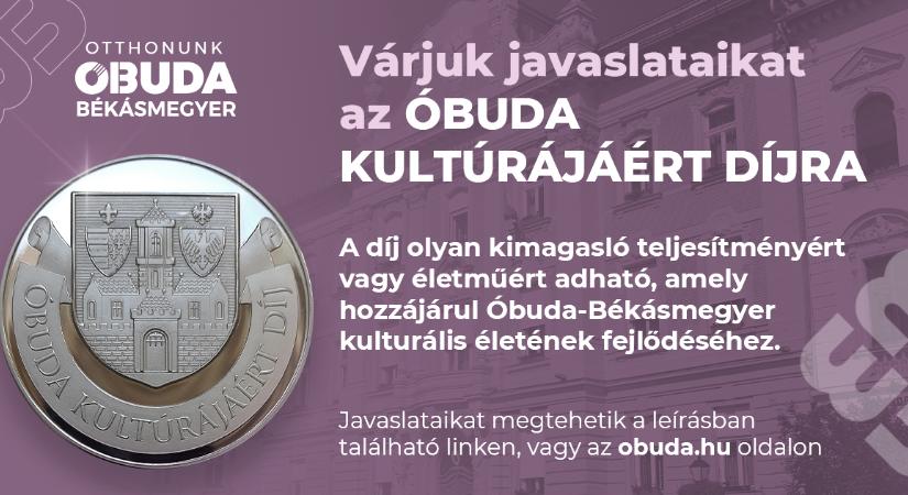 Várjuk javaslataikat az Óbuda Kultúrájáért Díjra