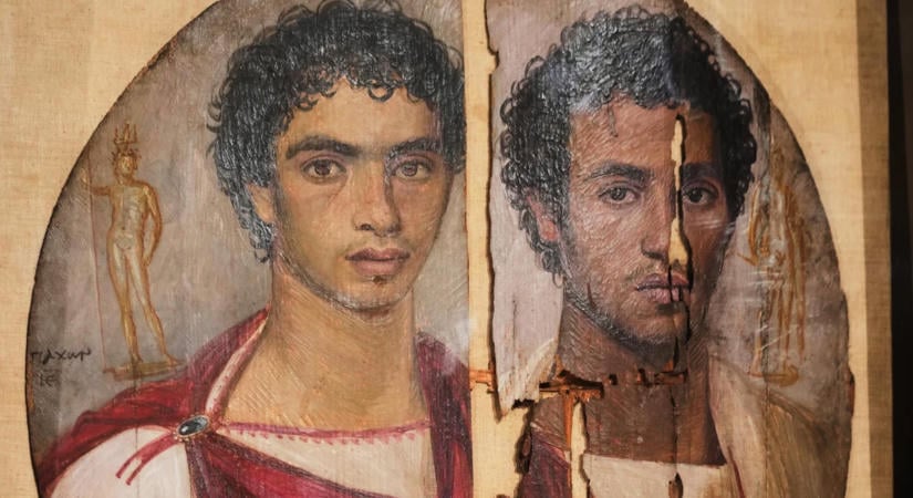 Restaurálták az ókori Egyiptom különleges, két testvért ábrázoló portréját