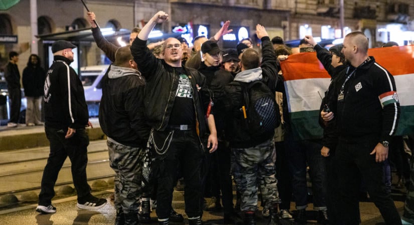 Akinek a Mi Hazánk nem elég nacionalista, az a Légió Hungária masírozós-karlengetős megemlékezésével vigasztalódhatott