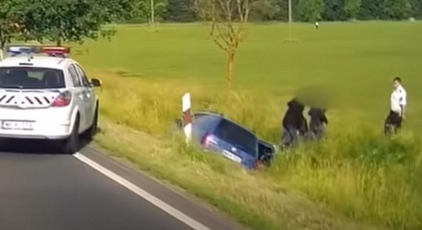 Balesetet okozott a menekülő embercsempész Taszárnál