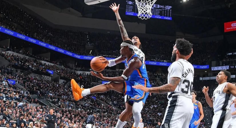 Az SGA vezette OKC megverte a Spurst a végső esélyesek csatáján az NBA első napján – videók