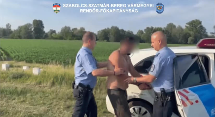 Elképesztő hajsza: a rendőrök elől menekülve kétszer is átúszta a Szamost egy szabolcsi autótolvaj