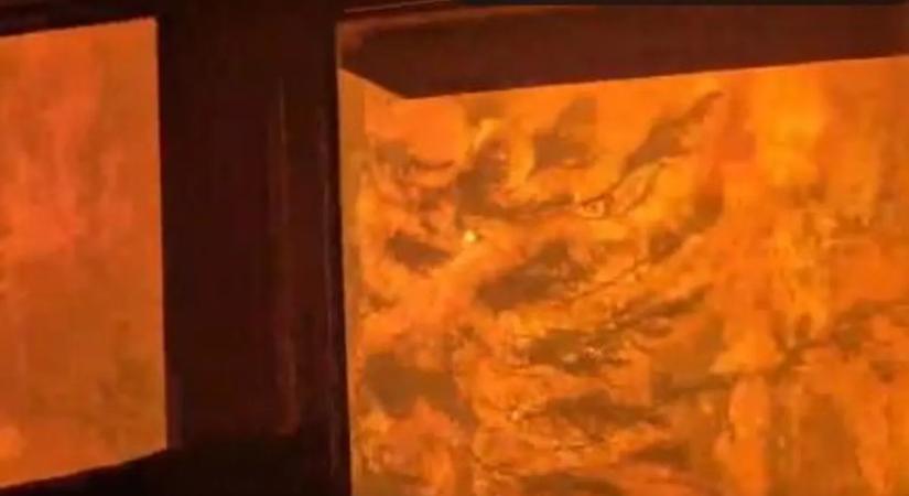 Apokaliptikus videó: tűzalagúton haladt át egy tehervonat
