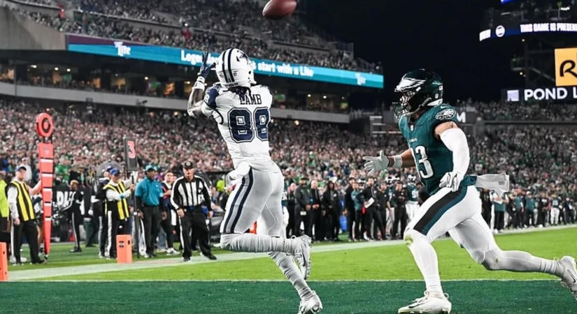 A csereirányítóval játszó Eagles egy félideig tudta tartani a lépést Cowboysszal – videó