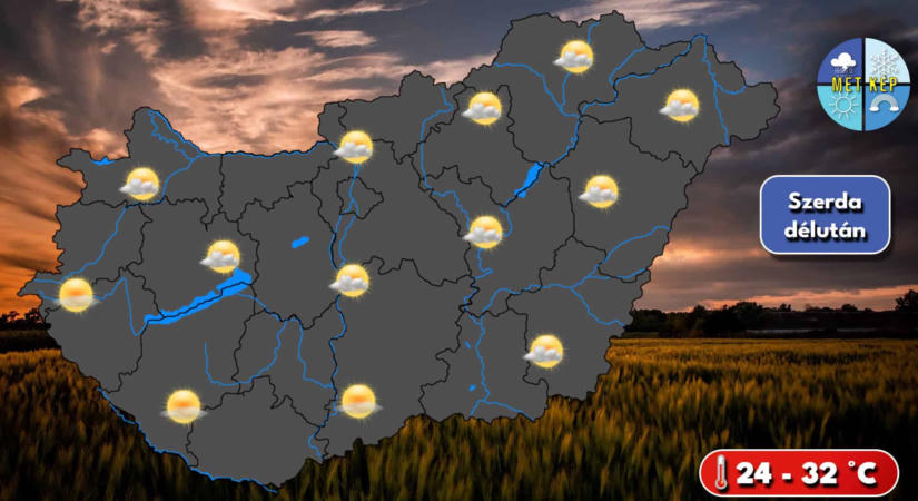 Délutánra csökken a felhőzet, újra melegedés kezdődik