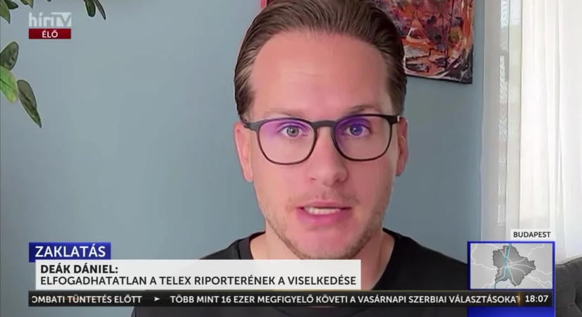 Deák Dániel szerint elfogadhatatlan volt a Telex újságírójának a viselkedése