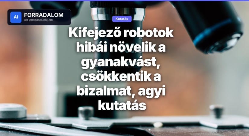 Kifejező robotok hibái növelik a gyanakvást, csökkentik a bizalmat, agyi kutatás