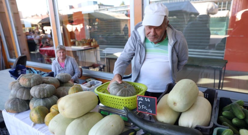 Szőlő és szilvadömping között az első sütötökökkel beszökött az ősz a kaposvári Nagypiacra