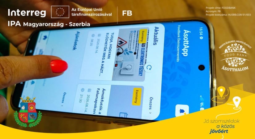 Ásottapp - élelmiszermentő segítő applikáció készült Ásotthalom