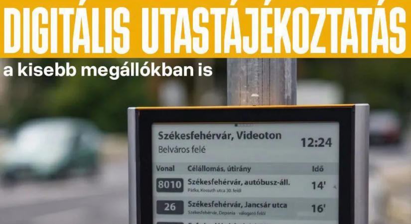 Dinamikus utastájékoztatás buszmegállókban és a kis forgalmú vasúti megállóhelyeken