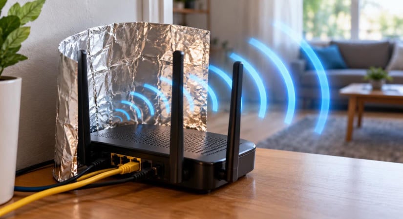 Ezért tesznek sokan egy darab alufóliát a Wi-Fi-router mögé