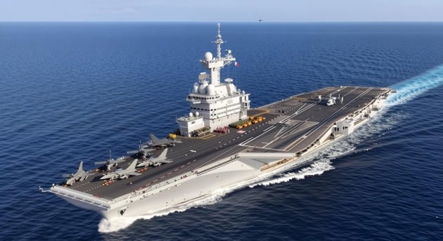 Tűz ütött ki a Charles de Gaulle repülőgép-hordozón karbantartás közben