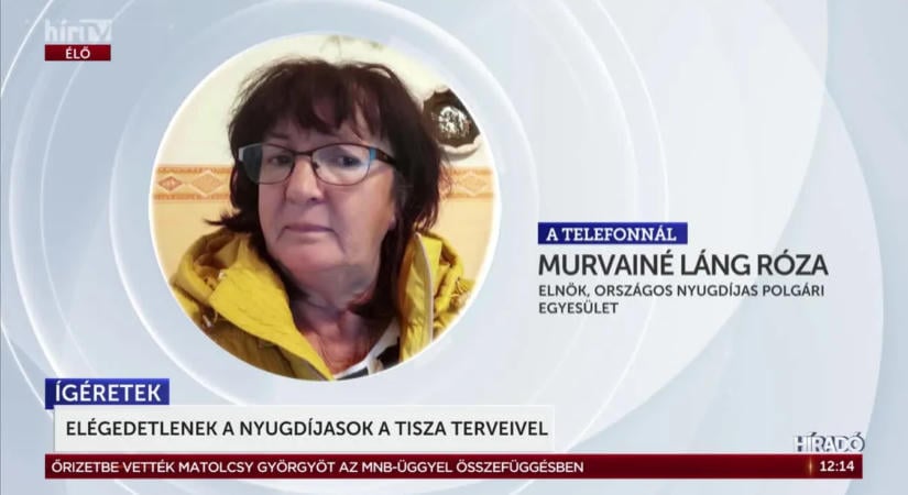 Elégedetlenek a nyugdíjasok a Tisza terveivel