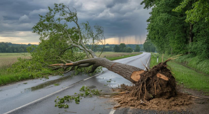 Letarolta a vihar a Dél-Dunántúlt: kidőlt fák, leszakadt ágak jelezték az útját