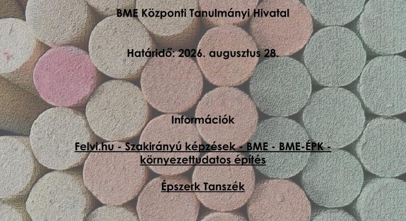 Környezettudatos építés szakirányú képzés