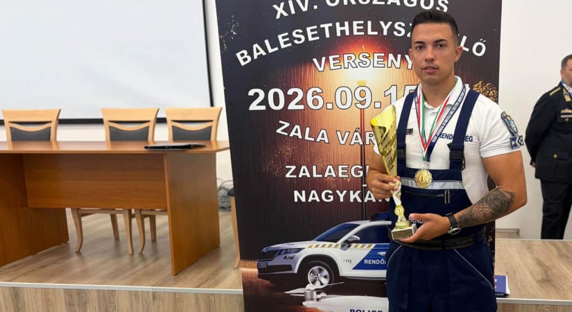 Gyulai rendőr lett a legjobb az országos baleset-helyszínelő verseny elméleti tesztjén