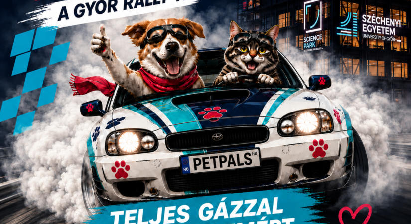 Teljes gázzal az állatokért – különleges állatvédelmi összefogás a 4.Uni Győr Rallyn.
