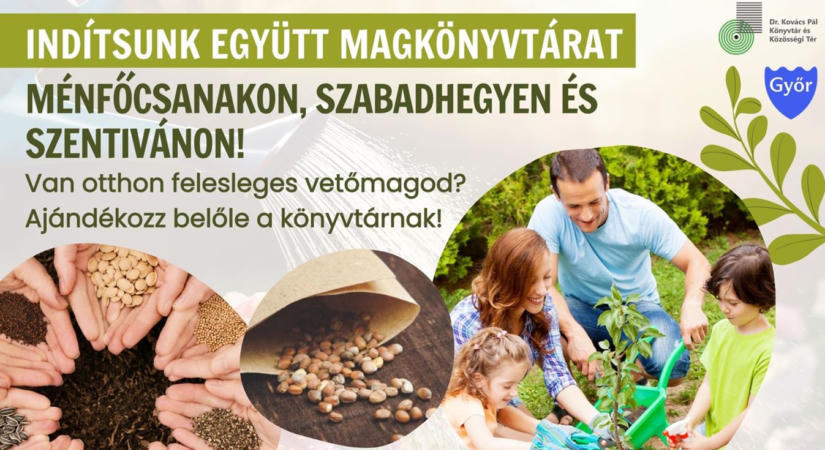 Vetőmagokat is kölcsönözhetsz majd több győri könyvtárból, várják a felajánlásokat