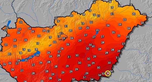 Olyan forróság volt a hidegfront előtt, hogy új országos melegrekord született