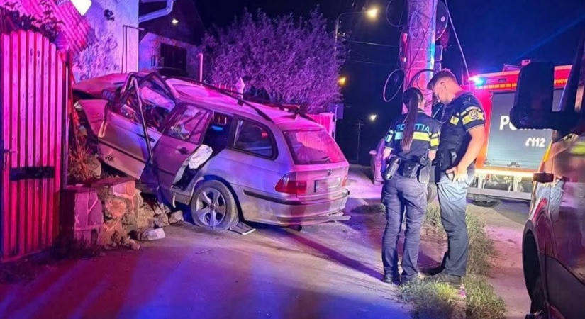 Lakóháznak ütközött egy ittas, jogosítvány nélküli sofőr Csíkszeredában