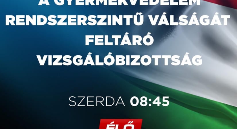 Összeül a Gyermekvédelem Rendszerszintű Válságát Feltáró Vizsgálóbizottság – Nézze itt élőben