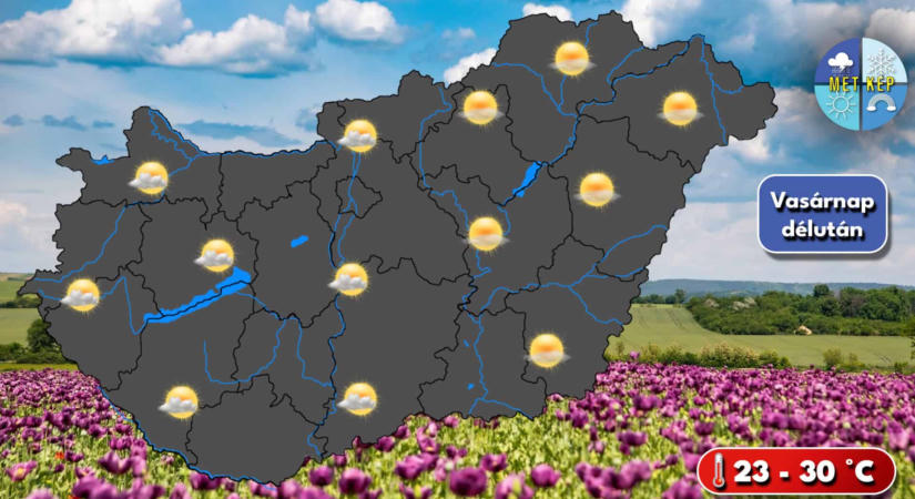 Kellemes nyári idővel búcsúzik a hét