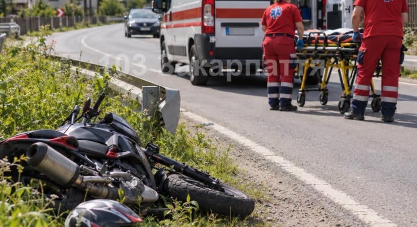 Koponyatörést szenvedett egy 35 éves motoros Kárpátalján