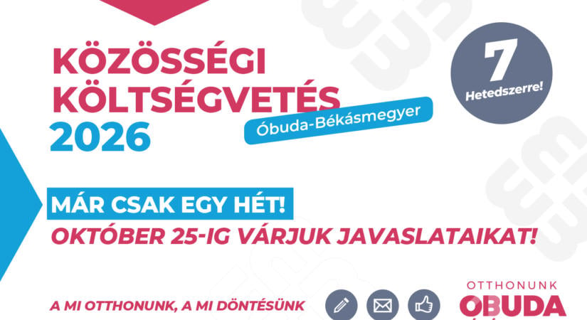 Közösségi Költségvetés 2026: még egy hétig várjuk a javaslatokat!