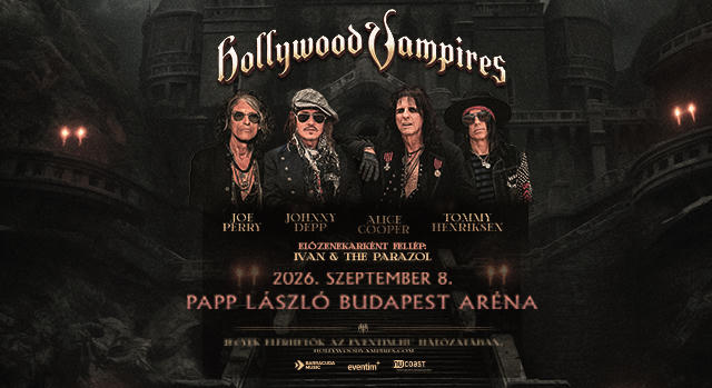 Hollywood Vampires – Szeptember 8-án Budapesten játszik Alice Cooper, Joe Perry és Johnny Depp szupergroupja!