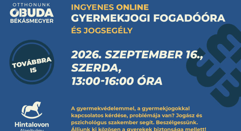 Szeptemberben is lesz ingyenes gyermekjogi fogadóóra