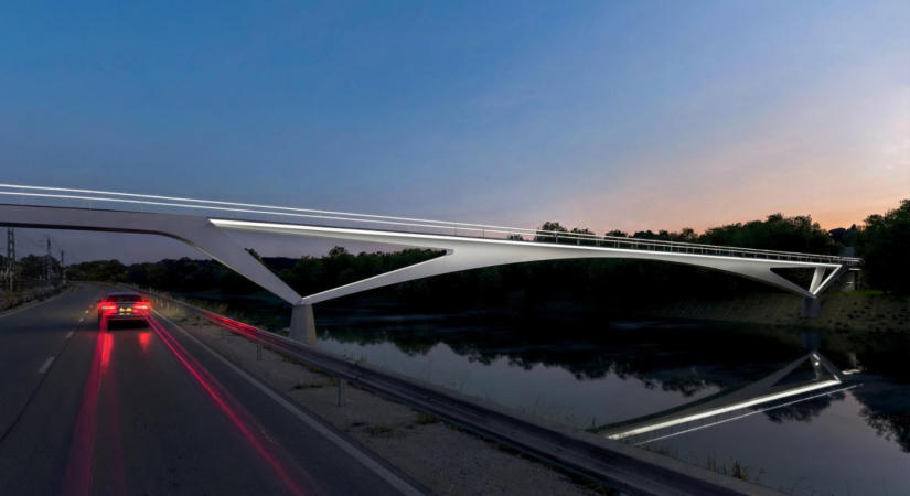Jóváhagyta Budapest főépítésze az Óbudai-szigetre vezető 138 méteres gyalogoshíd koncepcióját