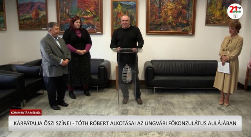 Kommentár nélkül (2026.10.16) – Tóth Róbert alkotásai az ungvári főkonzulátus aulájában (videó)