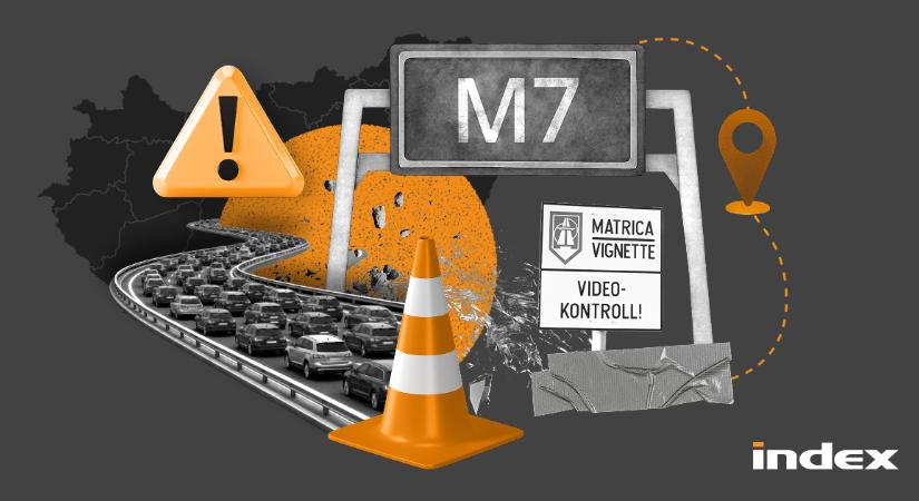 Tíz kilométeres kocsisor alakult ki az M7-es autópályán, miután négy autó összeütközött