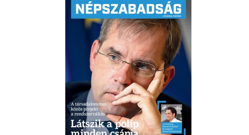 Ruff Bálint interjúval a címlapon tért vissza a nyomtatott Népszabadság
