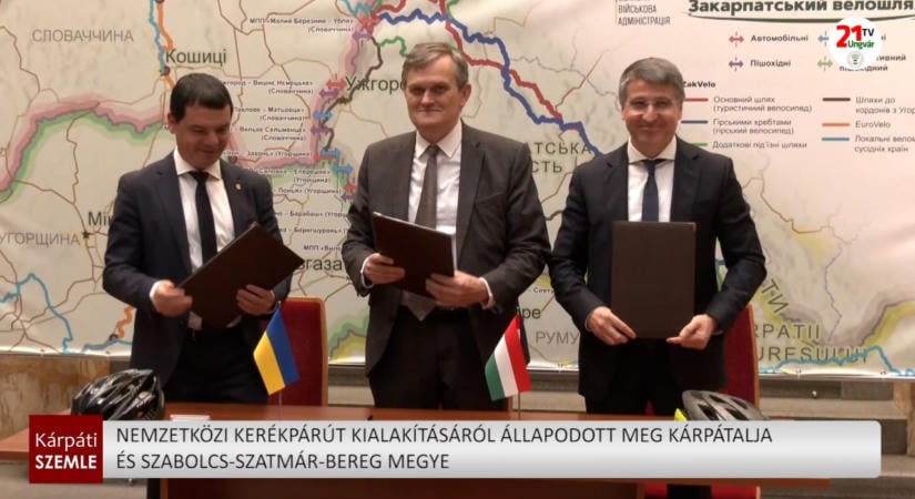 Nemzetközi kerékpárút kialakításáról állapodott meg Kárpátalja és Szabolcs Szatmár Bereg megye (videó)