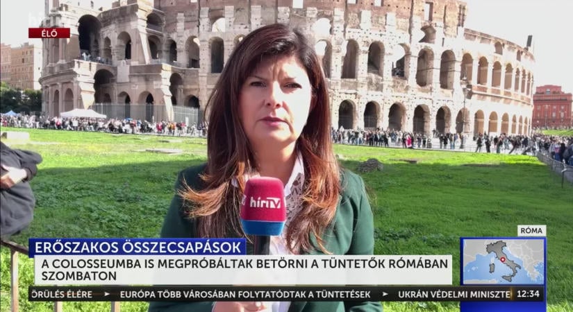 Jánosi Dalma: Békéért vonultak fel, majd betörtek a Colosseumba a római tüntetők