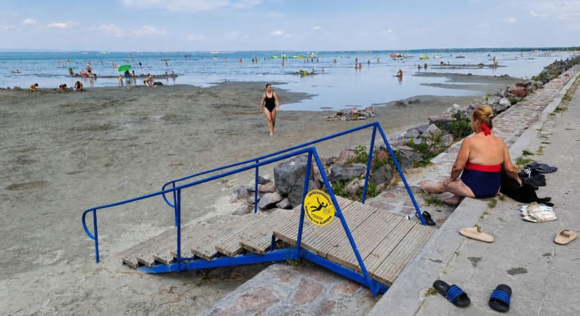 Már csak 43 centi..., tovább apadt a Balaton, a kánikula is tartja magát