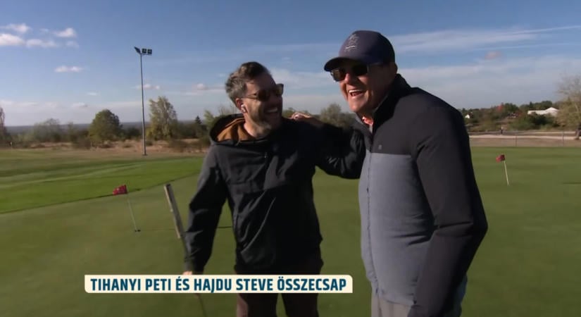 Tihanyi Woods vagy Tiger Péter? – Hajdu Steve tanította meg golfozni Tihanyi Petit