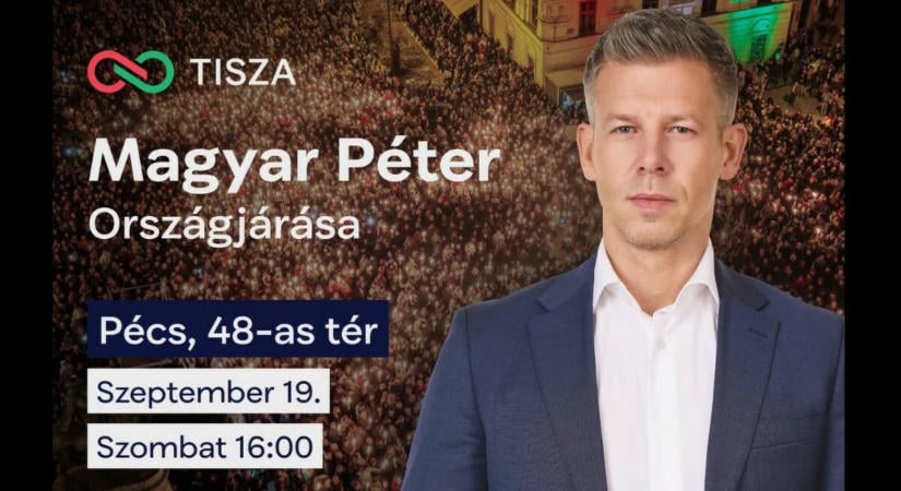 Magyar Péter Pécsen folytatja országjárását, itt az időpont