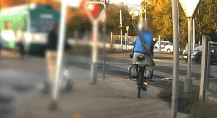 A H5-ös HÉV elé hajtott egy kerékpáros, ijesztő dolog történt ezután – videó