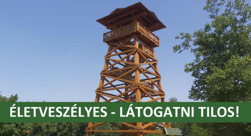 „Megszűnik” a Bati-kereszt kilátó, miután 11 év alatt elrohadt