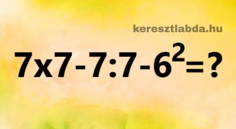 Matek feladat: Emlékszel még a műveleti sorrendre? Most kiderül!