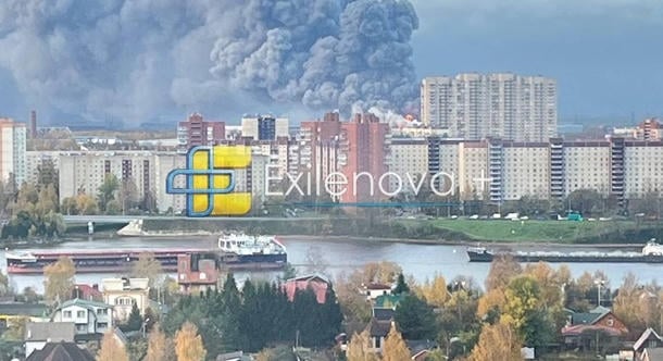 Dróntámadás Szentpéterváron: lángokban egy olajraktár