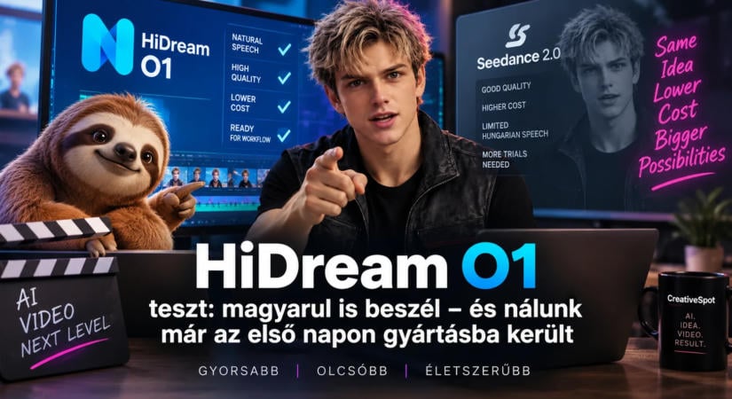 HiDream O1 Video teszt: magyarul is beszél – és nálunk már az első napon gyártásba került
